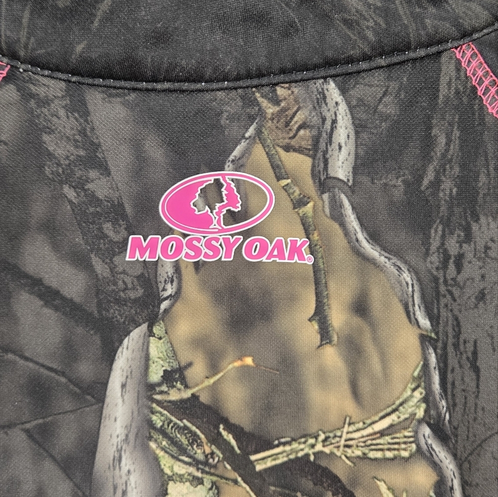 Realtree & Mossy Oak Women's Fleece Performance Camo 1/4 Zip Jacket Size Large - Picture 3 of 7